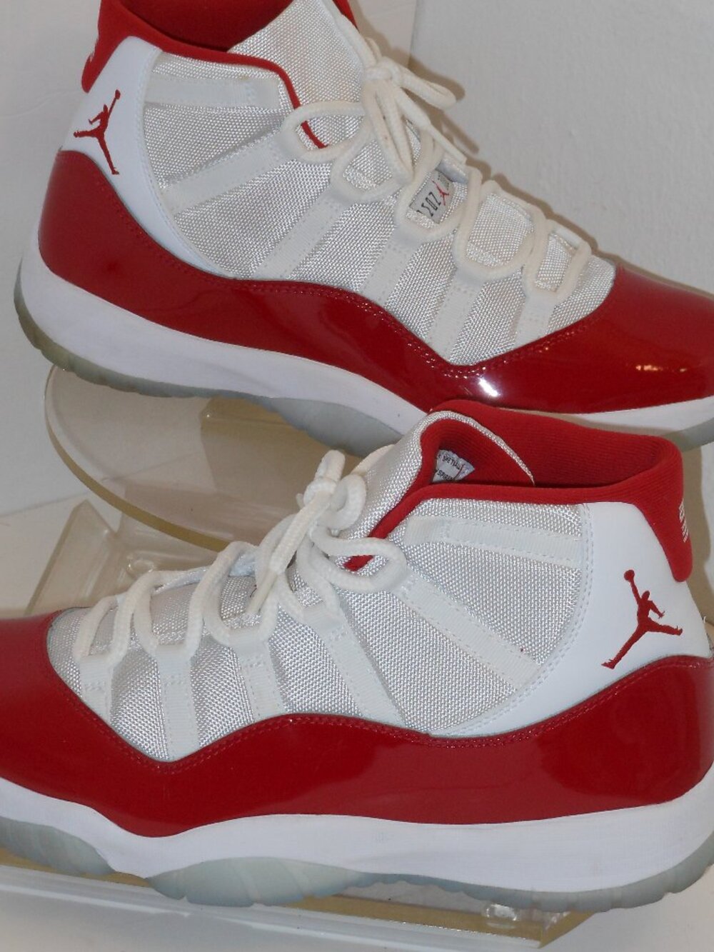 AIR JORDAN RETRO 11 WHITE VARSITY LACE-UP ATHLETIC SNEAKERS SIZE 13 MEN